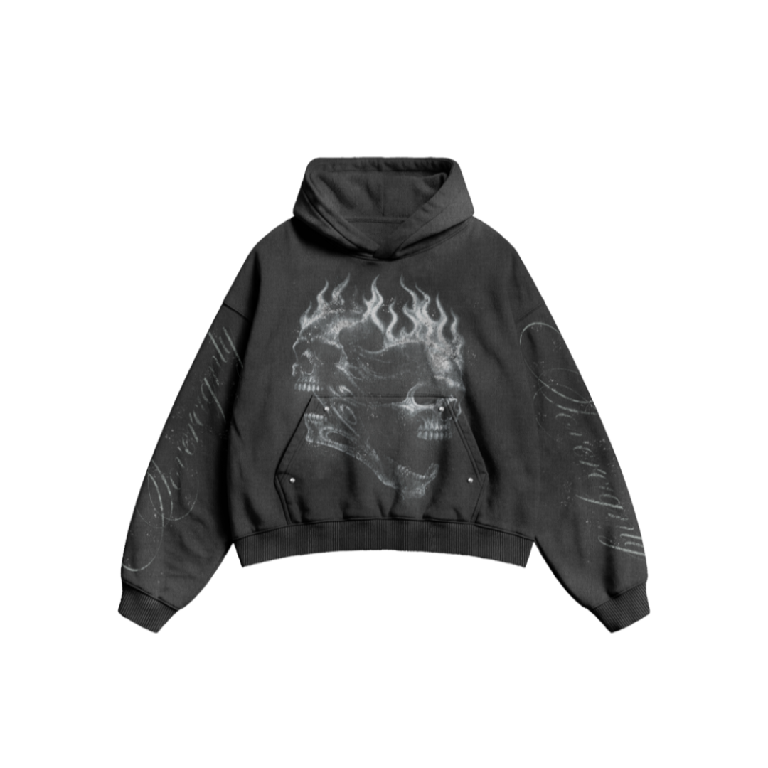 Twin Flame Skull Hoodie