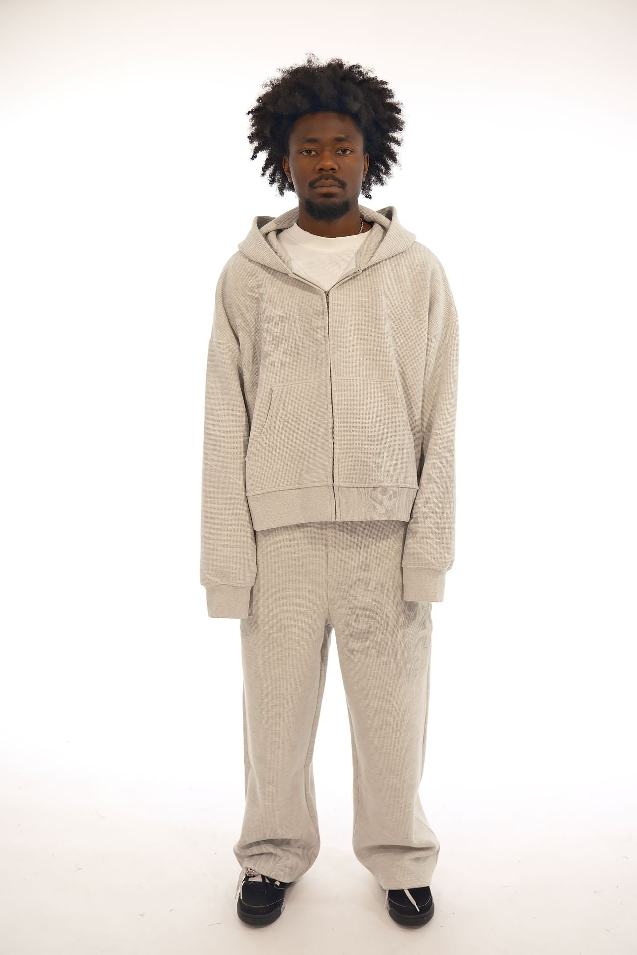Ghost Flame Waffle Zip